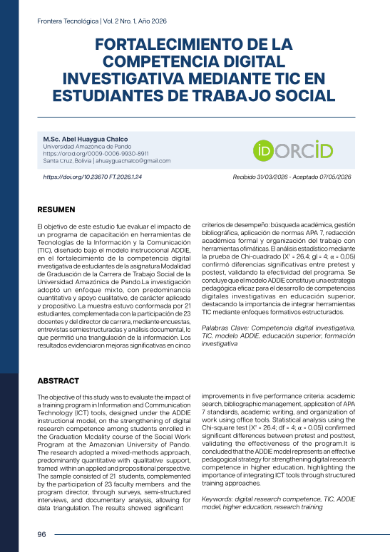 FORTALECIMIENTO DE LA COMPETENCIA DIGITAL INVESTIGATIVA MEDIANTE TIC EN ESTUDIANTES DE TRABAJO SOCIAL